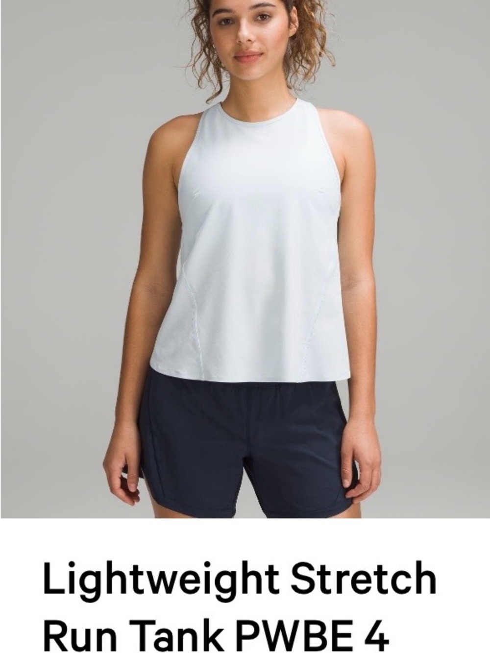 lululemon athletica light blue High-Neck Performance Tank